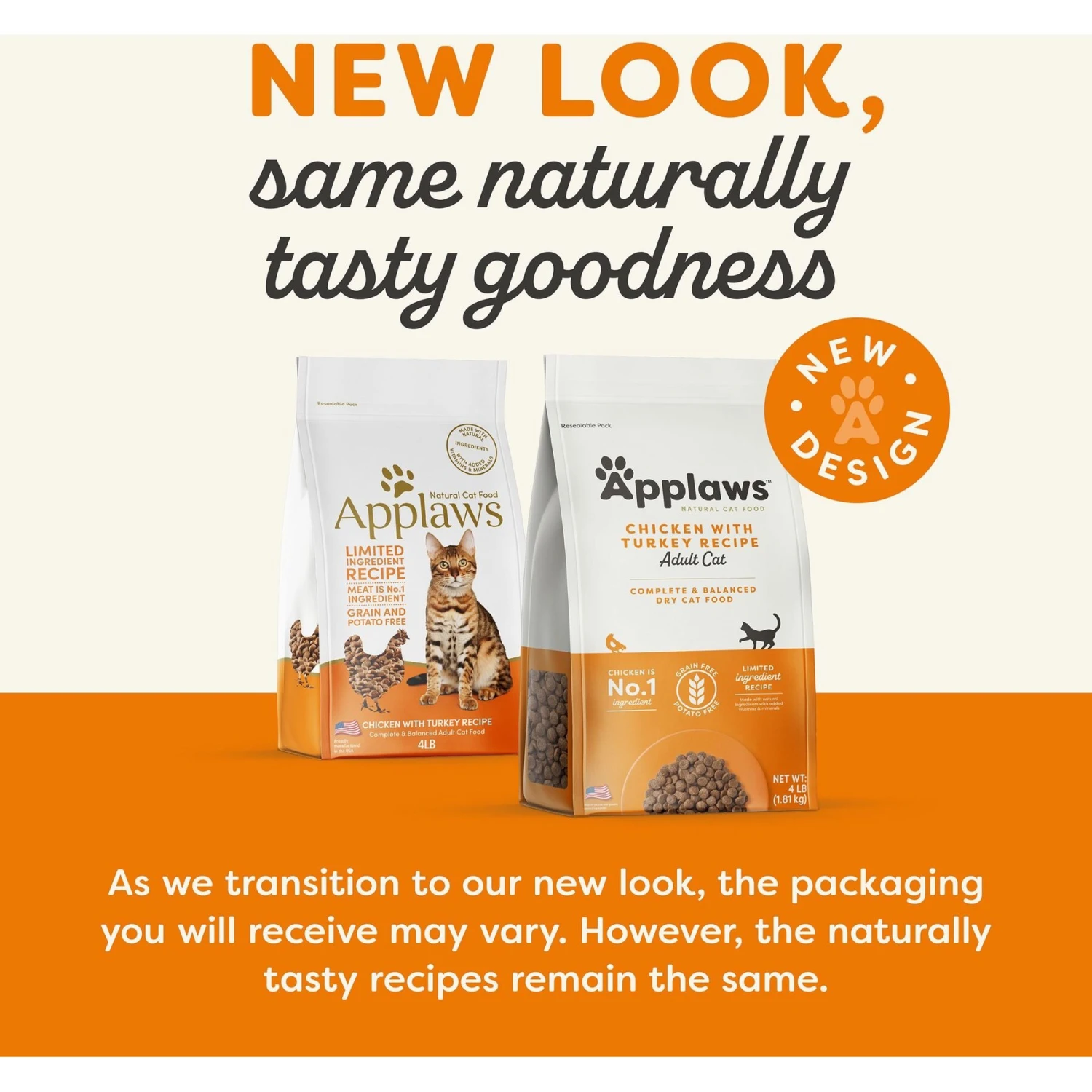 Applaws Complete Chicken With Turkey Recipe Grain-Free Dry Cat Food, 4-lb Bag 2 Applaws Complete Chicken With Turkey Recipe Grain-Free Dry Cat Food, 4-lb Bag - Image 2