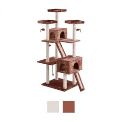 Frisco 72-in Large Base Faux Fur Cat Tree & Condo -Farmina Pet Shop 101809 PT5. AC SS1800 V1584453202