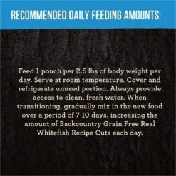 Merrick Backcountry Grain-Free Morsels In Gravy Real Whitefish Recipe Cuts Cat Food Pouches -Farmina Pet Shop 102340 PT8. AC SS1800 V1506523257