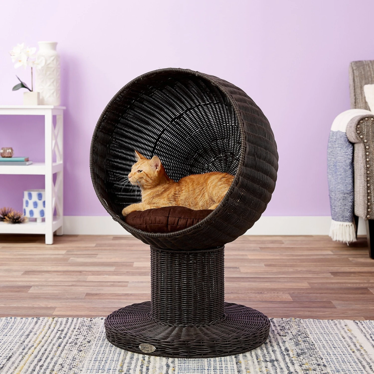 The Refined Feline Kitty Ball Cat Bed 1 The Refined Feline Kitty Ball Cat Bed