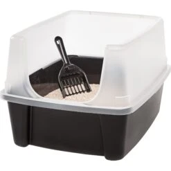 IRIS USA Open Top Litter Box With Scatter Shield & Scoop 10 IRIS USA Open Top Litter Box With Scatter Shield & Scoop -Farmina Pet Shop 116462 PT2. AC SS1800 V1680811968