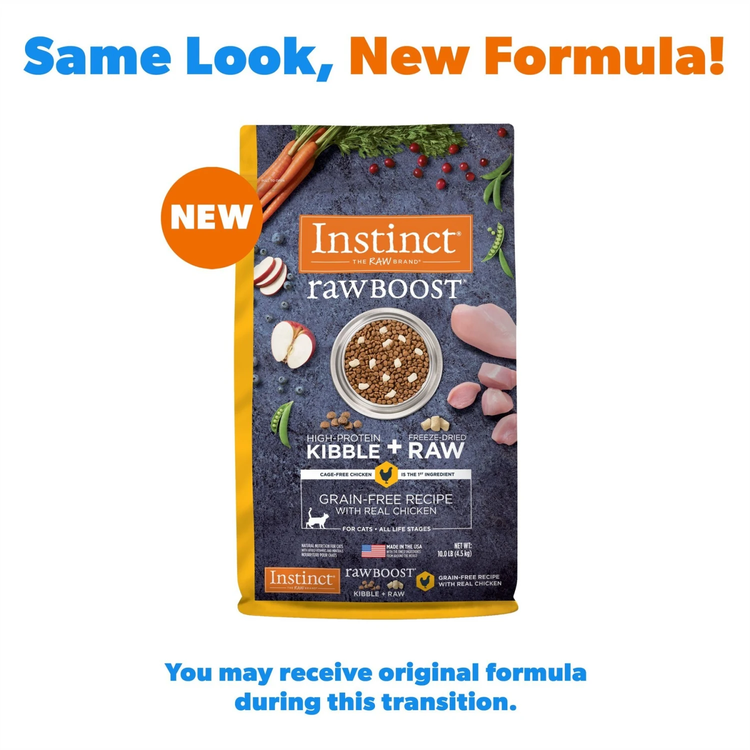 Instinct Raw Boost Grain-Free Recipe With Real Chicken & Freeze-Dried Raw Coated Pieces Dry Cat Food 2 Instinct Raw Boost Grain-Free Recipe With Real Chicken & Freeze-Dried Raw Coated Pieces Dry Cat Food - Image 2