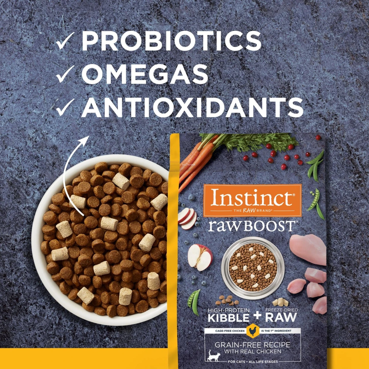 Instinct Raw Boost Grain-Free Recipe With Real Chicken & Freeze-Dried Raw Coated Pieces Dry Cat Food 5 Instinct Raw Boost Grain-Free Recipe With Real Chicken & Freeze-Dried Raw Coated Pieces Dry Cat Food - Image 5
