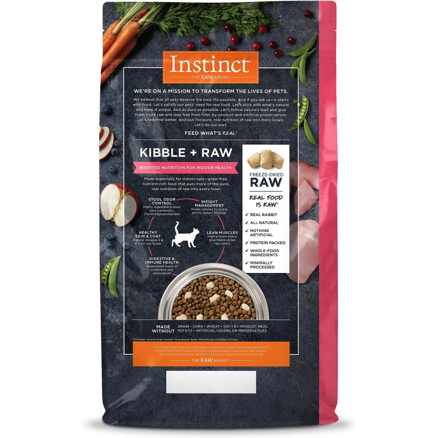 Instinct Raw Boost Indoor Grain-Free Recipe With Real Rabbit & Freeze-Dried Raw Coated Pieces Dry Cat Food 2 Instinct Raw Boost Indoor Grain-Free Recipe With Real Rabbit & Freeze-Dried Raw Coated Pieces Dry Cat Food - Image 2