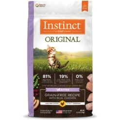 Instinct Original Kitten Grain-Free Recipe With Real Chicken Freeze-Dried Raw Coated Dry Cat Food