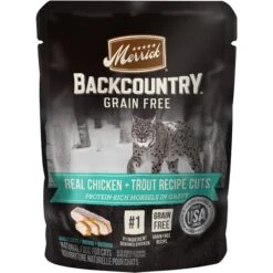 Merrick Backcountry Grain-Free Real Chicken & Trout Recipe Cuts Morsels In Gravy Cat Food Pouches