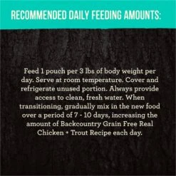 Merrick Backcountry Grain-Free Real Chicken & Trout Recipe Cuts Morsels In Gravy Cat Food Pouches -Farmina Pet Shop 123838 PT8. AC SS1800 V1506523318