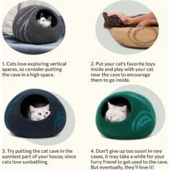 Meowfia Premium Felt Cat Cave Bed -Farmina Pet Shop 137344 PT8. AC SS1800 V1680881162