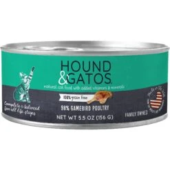 Hound & Gatos 98% Gamebird Poultry Formula Grain-Free Canned Cat Food