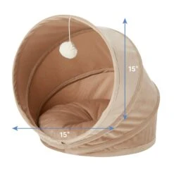 Frisco Foldable Canopy Cat Bed, Sandy Beige -Farmina Pet Shop 140164 PT3. AC SS1800 V1578441128