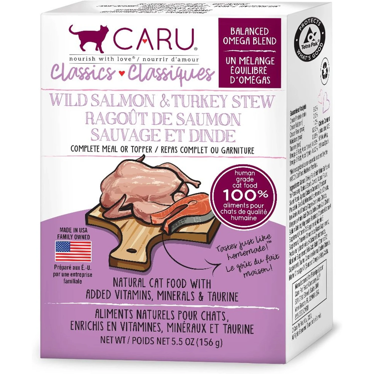 Caru Classic Wild Salmon & Turkey Stew Grain-Free Wet Cat Food 1 Caru Classic Wild Salmon & Turkey Stew Grain-Free Wet Cat Food