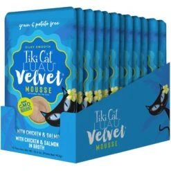 Tiki Cat Luau Velvet Mousse Chicken & Salmon Grain-Free Wet Cat Food, 2.8-oz Pouch, Case Of 12 -Farmina Pet Shop 145193 PT3. AC SS1800 V1700598915