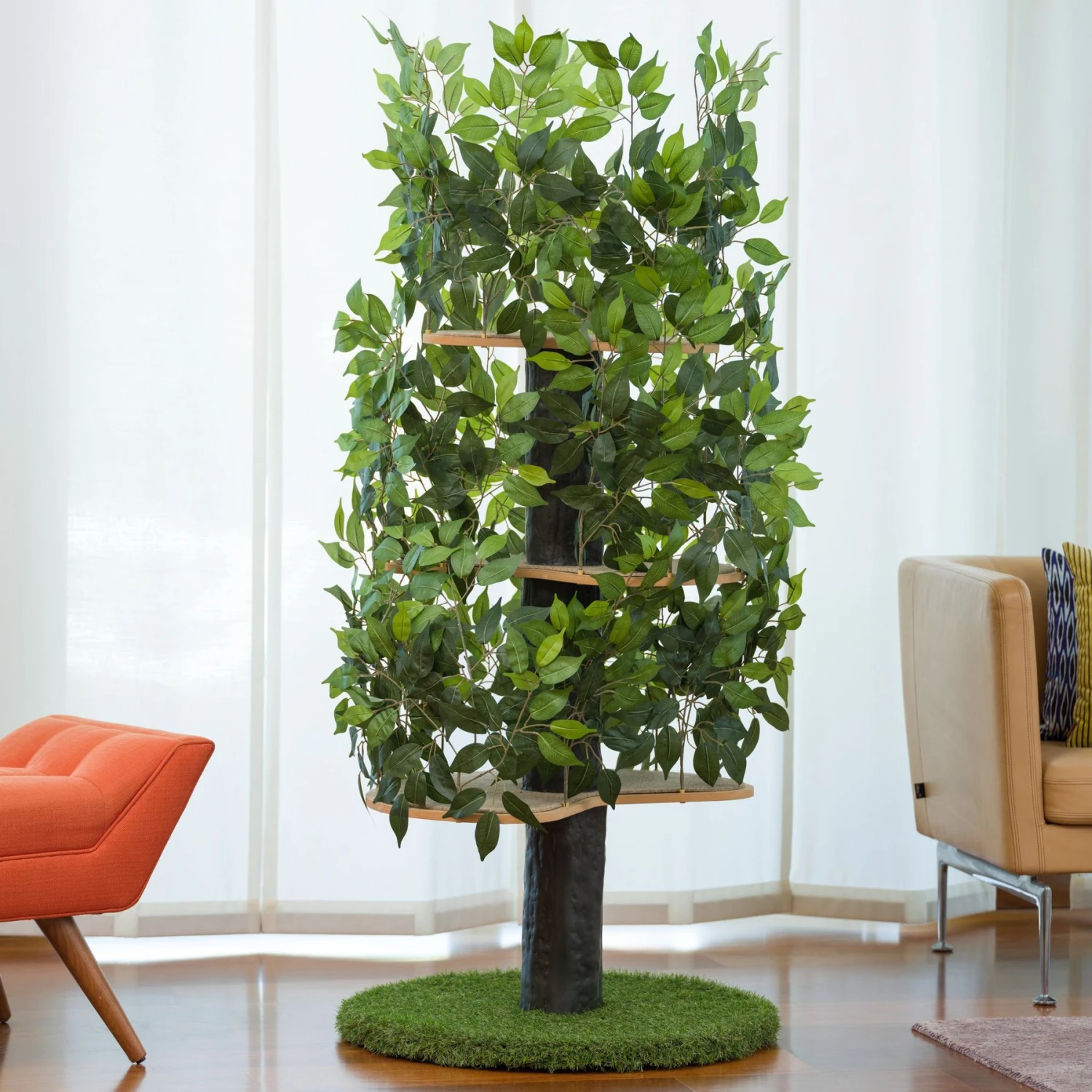 On2Pets 60-in Large Round Modern Cat Tree 7 On2Pets 60-in Large Round Modern Cat Tree - Image 7