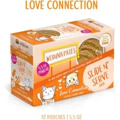 Weruva Slide N' Serve Love Connection Chicken & Salmon Dinner Pate Grain-Free Cat Food Pouches -Farmina Pet Shop 149529 PT7. AC SS1800 V1674234736