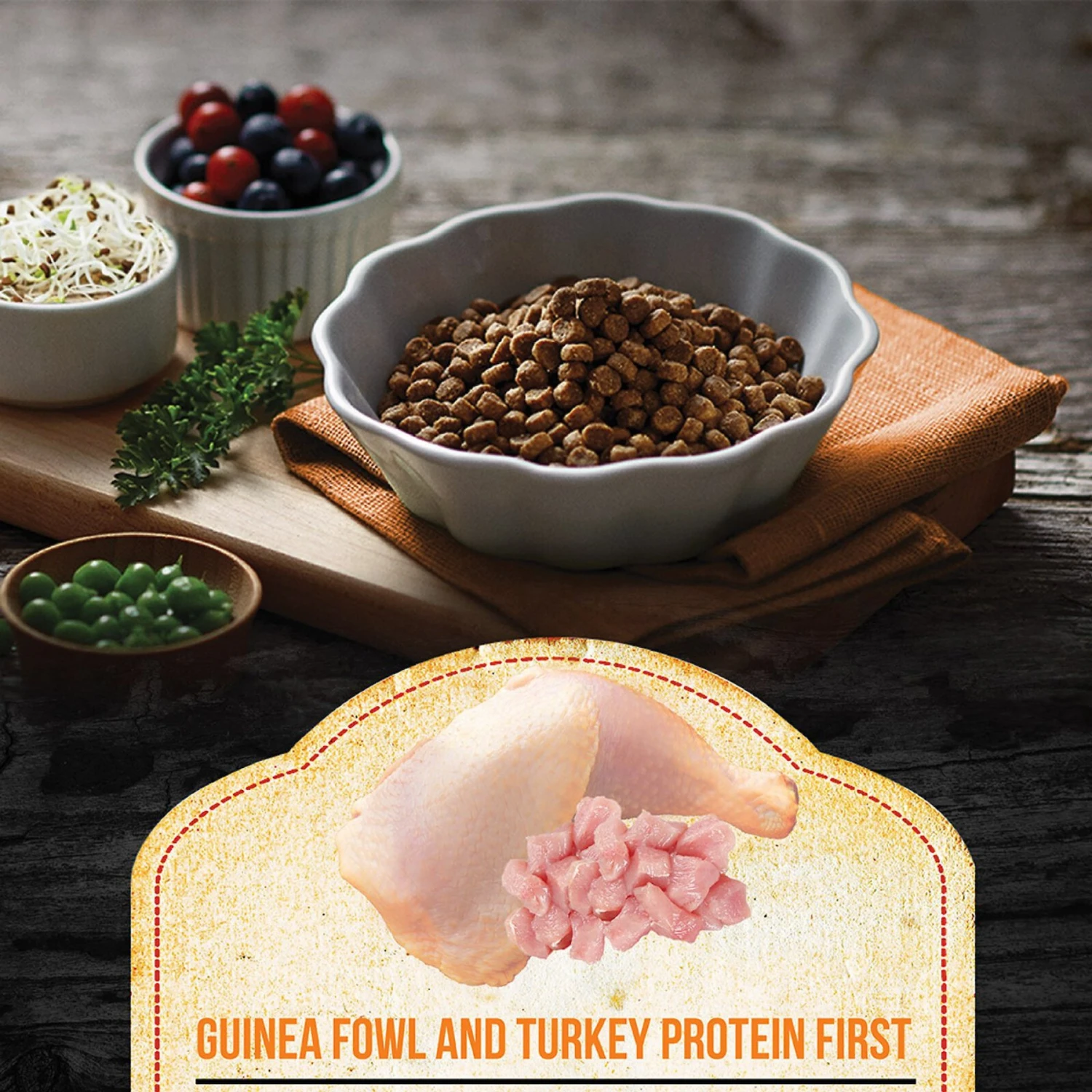 Fussie Cat Market Fresh Guinea Fowl & Turkey Meal Recipe Grain-Free Dry Cat Food 2 Fussie Cat Market Fresh Guinea Fowl & Turkey Meal Recipe Grain-Free Dry Cat Food - Image 2