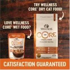 Wellness CORE Tiny Tasters Tuna & Salmon, Tuna Pate Sea Variety Pack Grain-Free Cat Food Pouches -Farmina Pet Shop 155332 PT5. AC SS1800 V1695836515