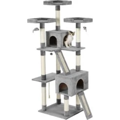 Frisco 72-in Faux Fur Cat Tree & Condo -Farmina Pet Shop 163744 PT5. AC SS1800 V1584453168