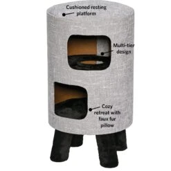 MidWest 2-Story Modern Feline Nuvo Stella Cat Condo -Farmina Pet Shop 176501 PT3. AC SS1800 V1559591529