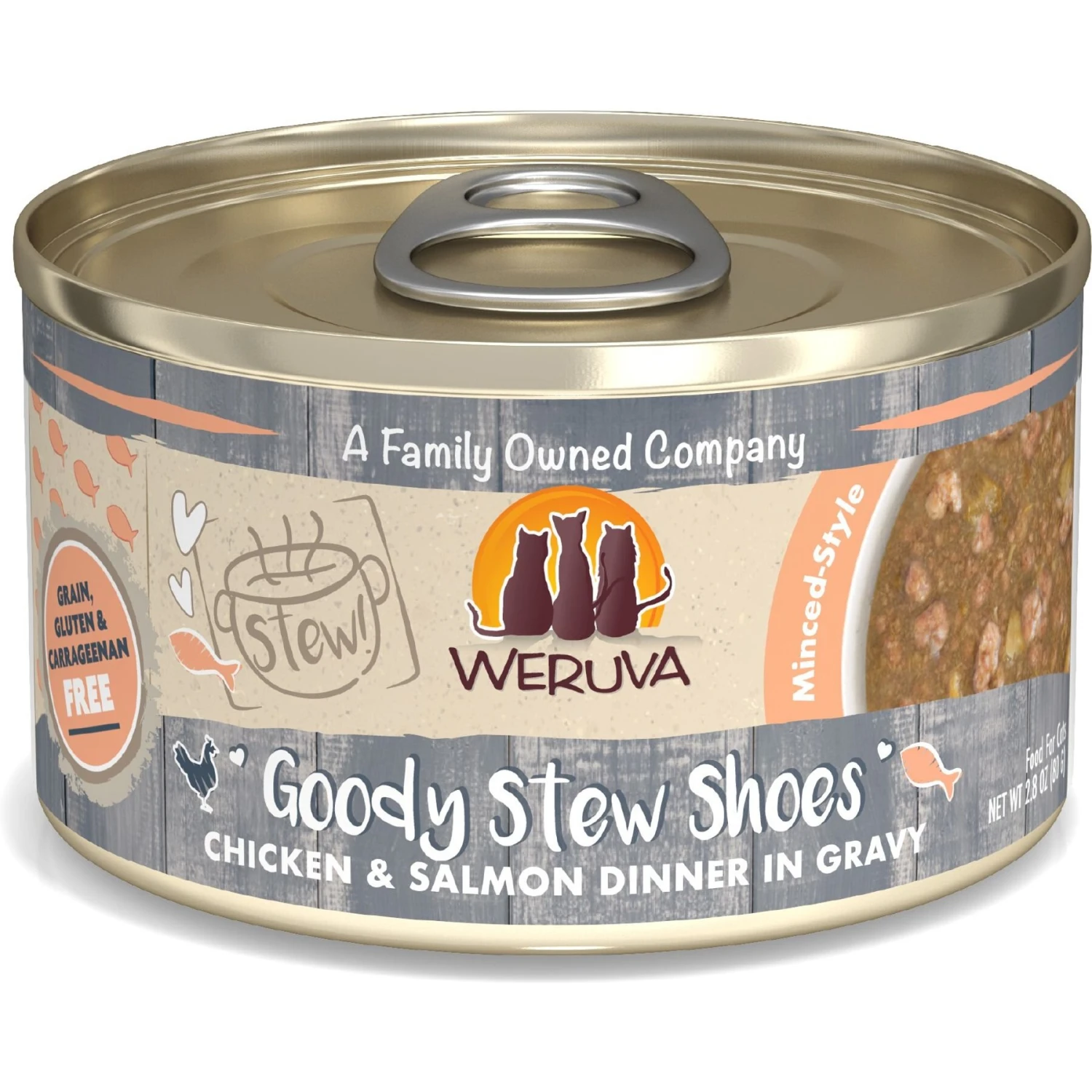 Weruva Classic Cat Goody Stew Shoes Chicken & Salmon In Gravy Stew Canned Cat Food 1 Weruva Classic Cat Goody Stew Shoes Chicken & Salmon In Gravy Stew Canned Cat Food