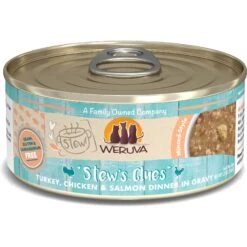 Weruva Classic Cat Stew's Clues Turkey, Chicken & Salmon In Gravy Stew Wet Canned Cat Food