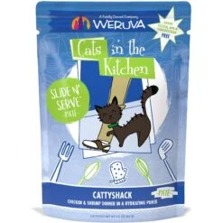 Weruva Cats In The Kitchen Cattyshack With Chicken & Shrimp Pate Grain-Free Cat Food Pouches
