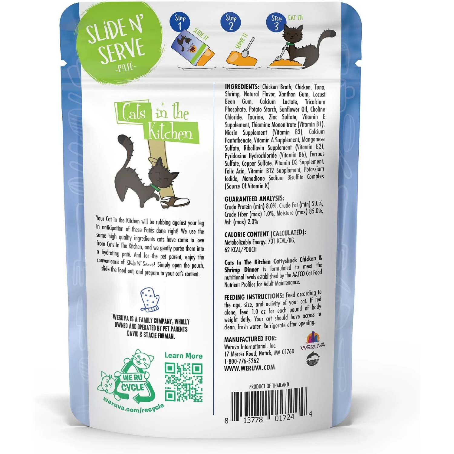 Weruva Cats In The Kitchen Cattyshack With Chicken & Shrimp Pate Grain-Free Cat Food Pouches 3 Weruva Cats In The Kitchen Cattyshack With Chicken & Shrimp Pate Grain-Free Cat Food Pouches - Image 3