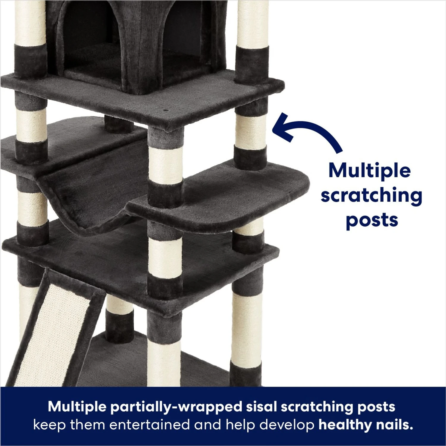 Frisco 68-in Faux Fur Cat Tree & Condo 5 Frisco 68-in Faux Fur Cat Tree & Condo - Image 5