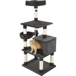Frisco 59-in Faux Fur Cat Tree & Condo -Farmina Pet Shop 180387 PT5. AC SS1800 V1584453425