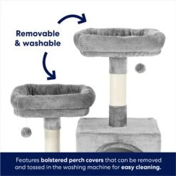 Frisco 61-in Faux Fur Cat Tree & Condo -Farmina Pet Shop 180395 PT2. AC SS1800 V1667228731