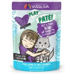BFF Play Pate Lovers Beef & Tuna Ta Da Wet Cat Food, 3-oz Pouch, Pack Of 12