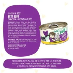 BFF Play Pate Lovers Chicken & Beef Best Buds Wet Cat Food, 2.8-oz Can, Pack Of 12 -Farmina Pet Shop 192287 PT6. AC SS1800 V1649745692