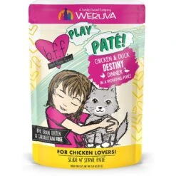 BFF Play Pate Lovers Chicken & Duck Destiny Wet Cat Food, 3-oz Pouch, Pack Of 12