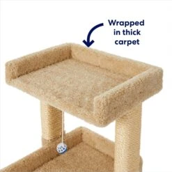 Frisco 32-in Real Carpet Wooden Cat Tree With Toy -Farmina Pet Shop 208920 PT2. AC SS1800 V1667228691