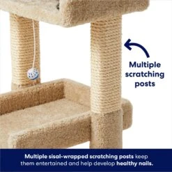 Frisco 32-in Real Carpet Wooden Cat Tree With Toy -Farmina Pet Shop 208920 PT3. AC SS1800 V1667228600
