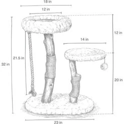 Mau Lifestyle Rizzo 32-in Modern Wooden Cat Tree -Farmina Pet Shop 211709 PT3. AC SS1800 V1626361299