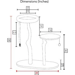 Mau Lifestyle Rizzo 32-in Modern Wooden Cat Tree -Farmina Pet Shop 211709 PT6. AC SS1800 V1626366363