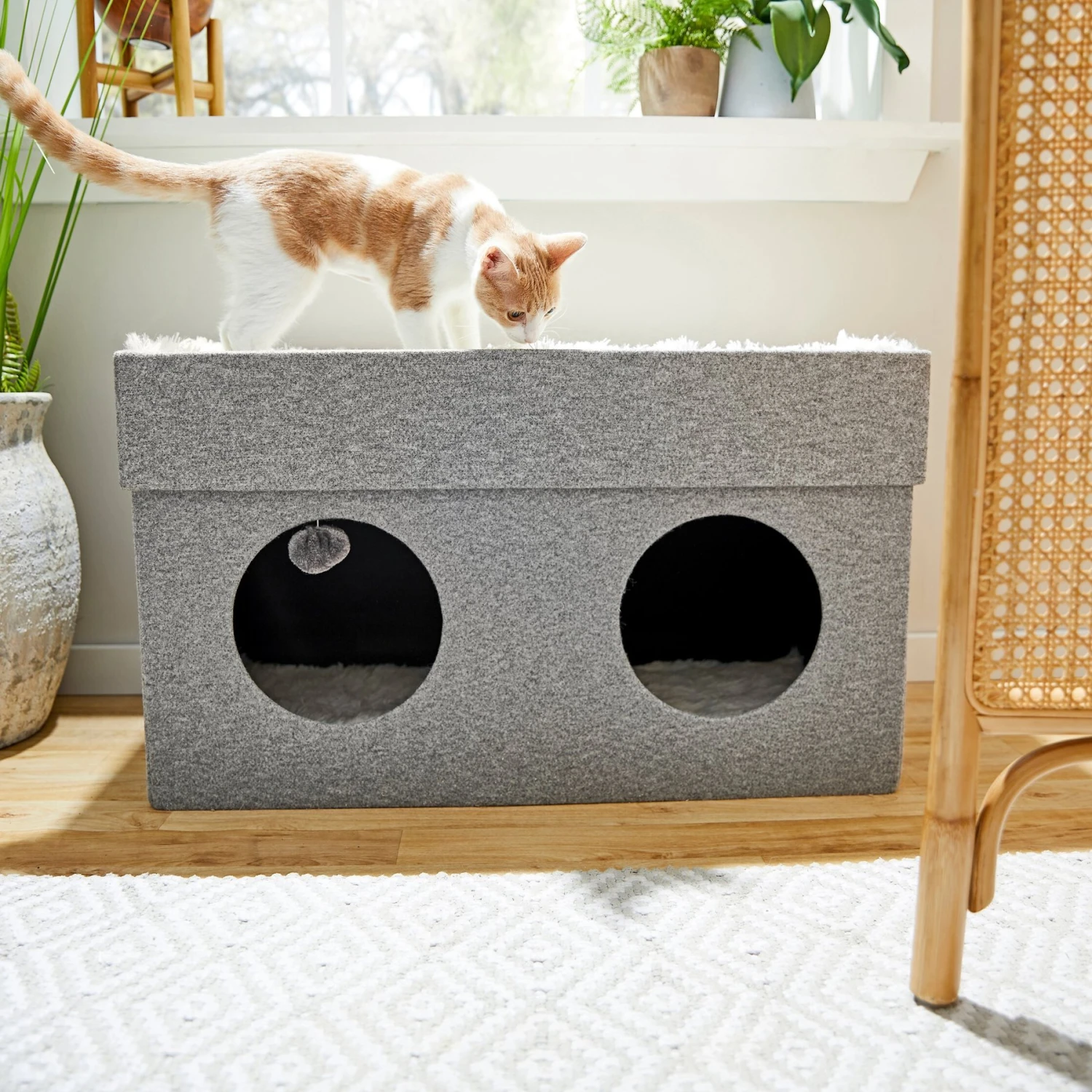 Frisco Double Cube Stackable And Collapsible Cat Condo 1 Frisco Double Cube Stackable And Collapsible Cat Condo