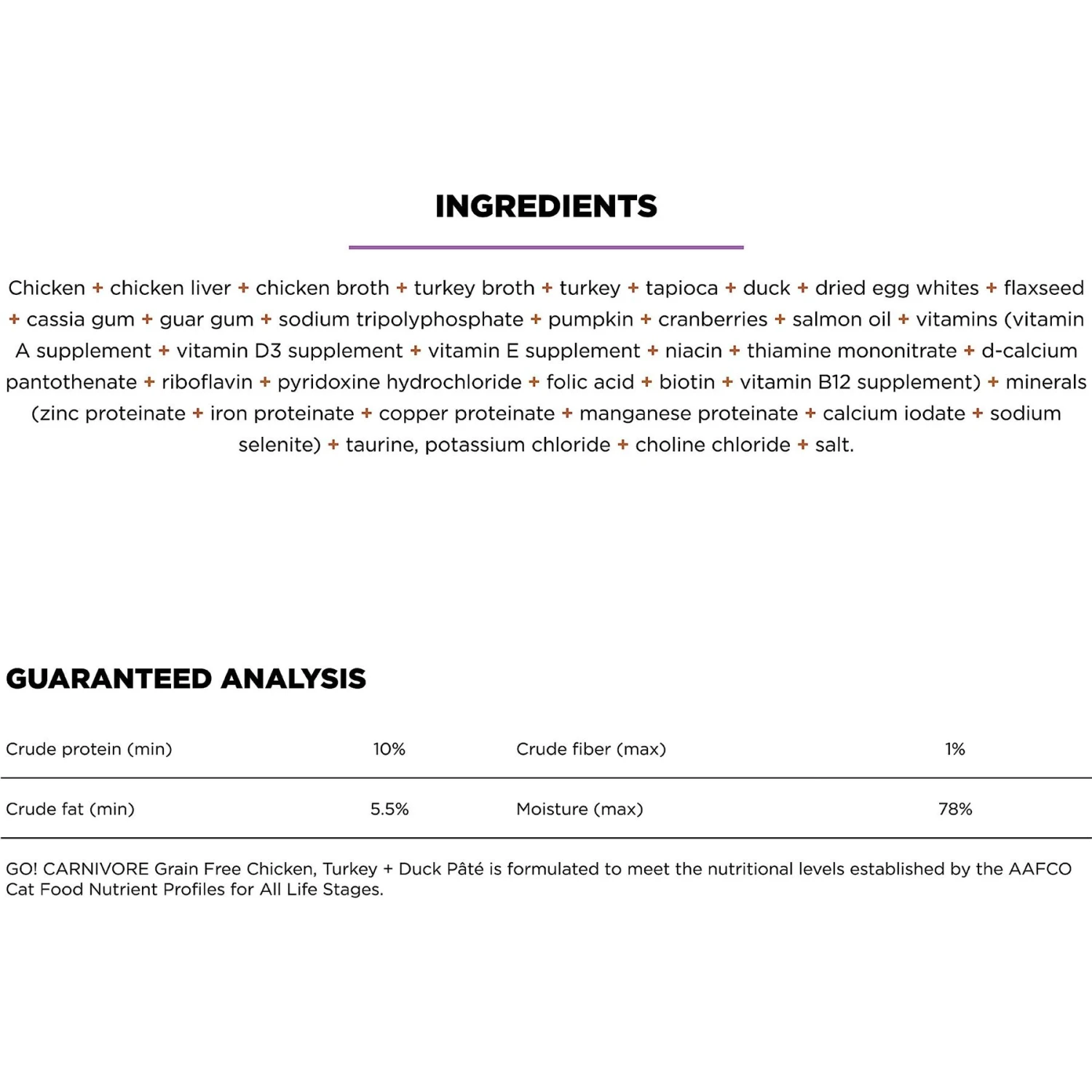 Go! Solutions Carnivore Grain-Free Chicken, Turkey + Duck Pate Cat Food 3 Go! Solutions Carnivore Grain-Free Chicken, Turkey + Duck Pate Cat Food - Image 3