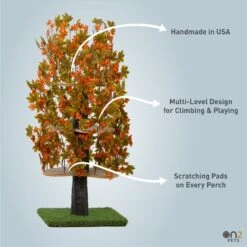 On2Pets 60-in Large Square Modern Cat Tree -Farmina Pet Shop 220362 PT2. AC SS1800 V1671118299