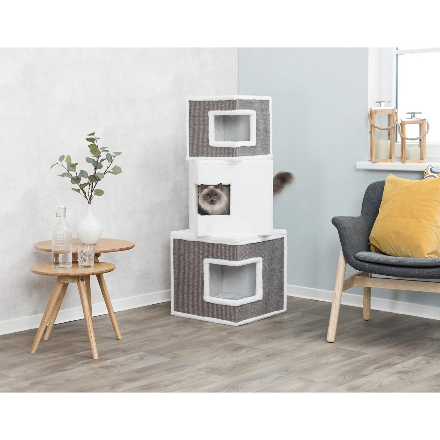 TRIXIE Lilo 48.4-in Modern Plush Cat Tower 1 TRIXIE Lilo 48.4-in Modern Plush Cat Tower