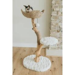 Mau Lifestyle Uni 41-in Faux Fur Basket Bed Cat Tree -Farmina Pet Shop 235558 PT3. AC SS1800 V1632795716