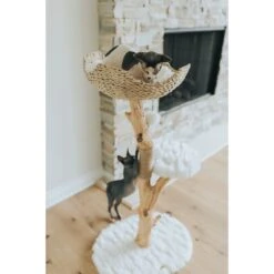 Mau Lifestyle Uni 41-in Faux Fur Basket Bed Cat Tree -Farmina Pet Shop 235558 PT4. AC SS1800 V1632799294