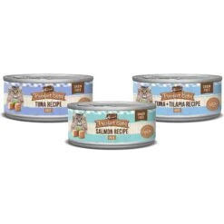 Merrick Purrfect Bistro Tuna, Salmon & Tuna + Tilapia Recipe Variety Pack Grain-Free Pate Canned Cat Food, 3-oz, Case Of 24