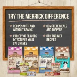 Merrick Purrfect Bistro Tuna, Salmon & Tuna + Tilapia Recipe Variety Pack Grain-Free Pate Canned Cat Food, 3-oz, Case Of 24 -Farmina Pet Shop 235907 PT7. AC SS1800 V1622121440
