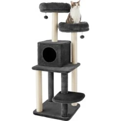 Frisco 55-in Faux Fur Cat Tree & Condo -Farmina Pet Shop 236542 PT2. AC SS1800 V1615987418