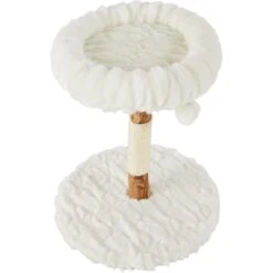 Frisco Natural Wood Modern Cat Tree With Toy, Ivory, Small -Farmina Pet Shop 236559 PT3. AC SS1800 V1615987410