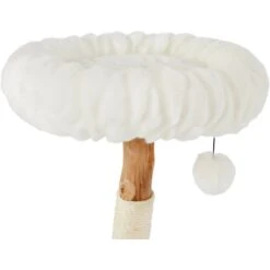 Frisco Natural Wood Modern Cat Tree With Toy, Ivory, Small -Farmina Pet Shop 236559 PT4. AC SS1800 V1615987606