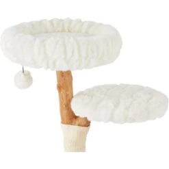 Frisco Natural Wood Modern Cat Tree With Toy, Ivory, Medium -Farmina Pet Shop 236561 PT3. AC SS1800 V1615987381