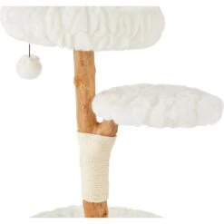 Frisco Natural Wood Modern Cat Tree With Toy, Ivory, Medium -Farmina Pet Shop 236561 PT4. AC SS1800 V1615987366