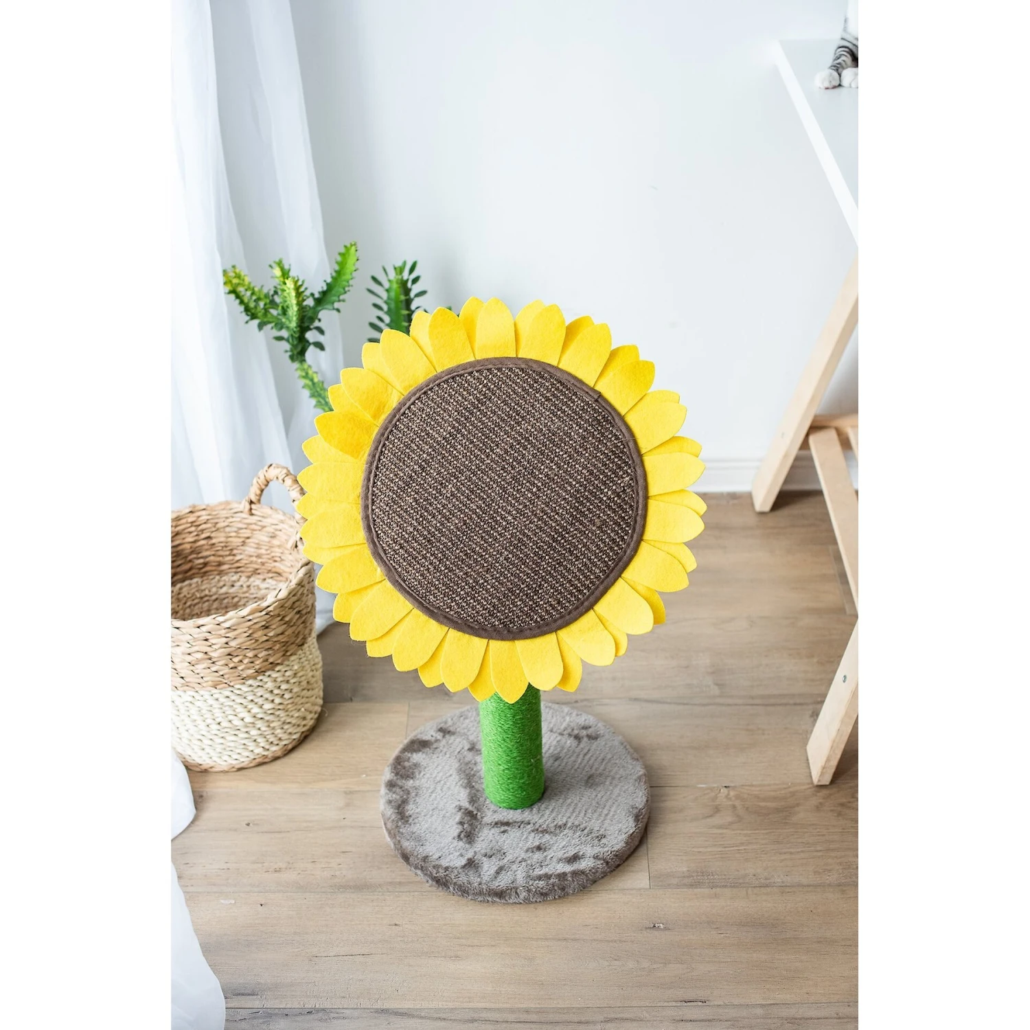 Catry Sunflower 23.2-in Sisal Cat Scratching Post With Toy 3 Catry Sunflower 23.2-in Sisal Cat Scratching Post With Toy - Image 3